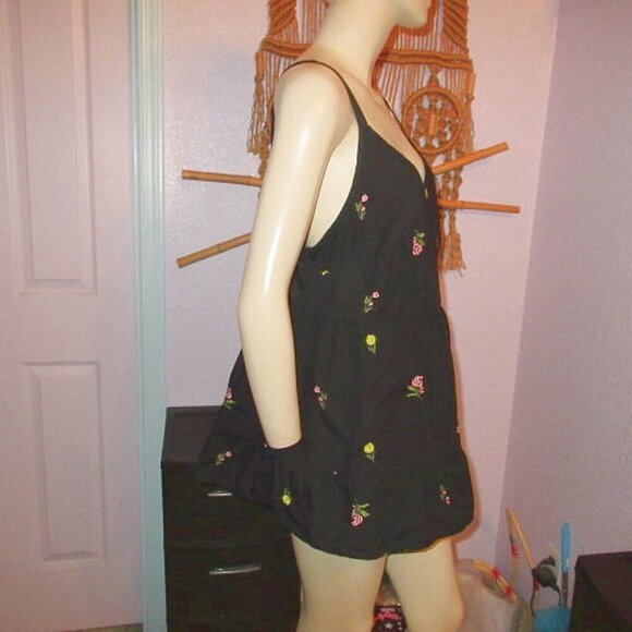 Y2K Bloomchic Babydoll Cami Top Size 10 Tank Tiered Embroidered Whimsigoth Fairy - Picture 7 of 11